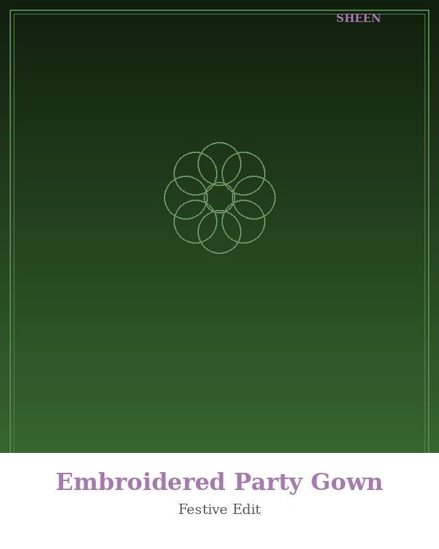 Embroidered Party Gown